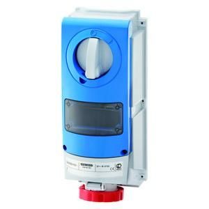 Gewiss GW66841 6TE vertical oG 32A/3 pole 400V IP66 socket