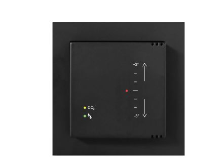 MÜLLER GS 48.11 knxTS KNX air quality controller | manual setpoint temperature change | jet black | 55x55 mm
