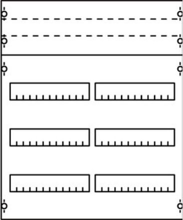 ABB Striebel & John 2V0KA DIN rail device module row spacing 125mm, 4RE / BH0, 2FB, 2CPX037594R9999