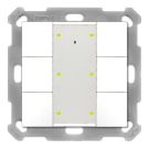 MDT BE-TA55T6.02 KNX push button sensor Plus with temp. UP v2 | 6-way | pure white matt