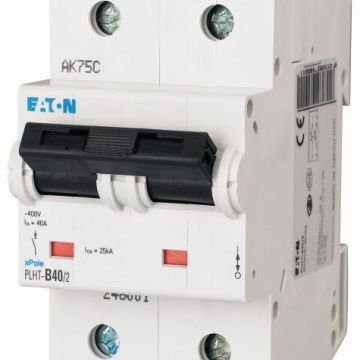 Eaton PLHT-B40/2 circuit breaker, 40A, 2p, B-Char , 248001