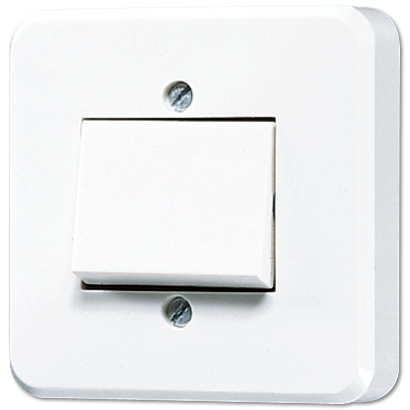 Jung 306A-24 rocker switch, universal off-change 1 A, AC/DC 24 V, AP 600, white