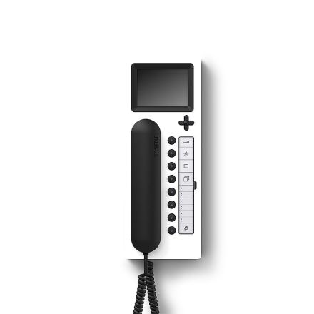 Siedle AHT 870-0 WH/S Access house telephone in high-gloss white/black