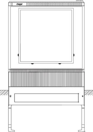 Hager ZAW102MY8 transformer measuring cabinet size 2/1005mm 315x1110x1905