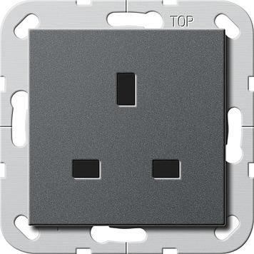 Gira 277628 socket BS 13A KS System 55 anthracite