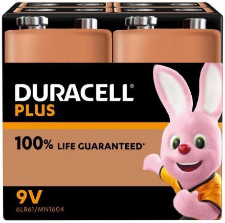 Hückmann 148055 9V Block E Plus BL Duracell (PK=4) battery