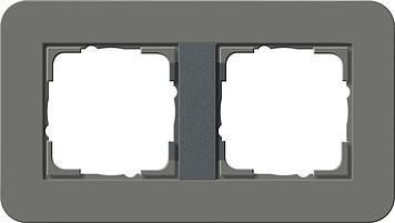 Gira 0212423 cover frame 2f Gira E3 dark grey/anthracite