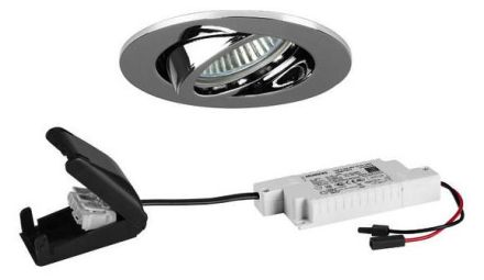 Brumberg 39483023 230V AC 6W d2w chrome LED recessed ceiling spotlight