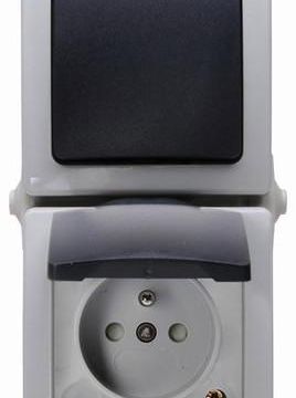 Kopp 136856005 NAUTIC IP44 grey surface-mounted housing