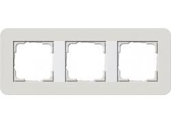 Gira 0213411 cover frame 3f Gira E3 light grey/pure white