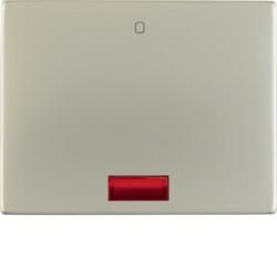 Berker 14177104 rocker switch with red lens and imprint '0' stainless steel Berker K.5