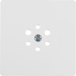 Berker 147409 Central plate for 6-pin socket polar white, glossy Central plate system