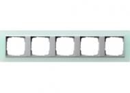 Gira 021551 5-way cover frame for color Alu Gira Event Opaque Mint