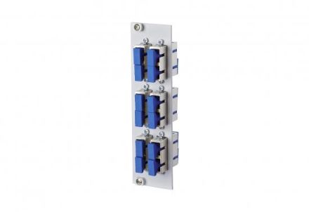 METZ CONNECT OpDAT REGpro Front 3HE 7TE 6xSC-D OS2 front panel, 15024AD206-E