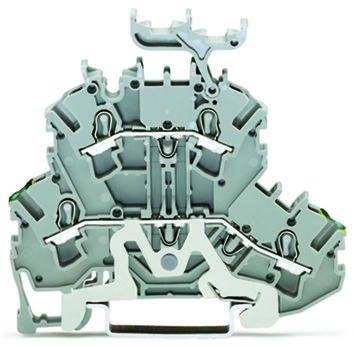 Wago 2002-2257 TOPJOB 2.5 (4) mm PE/L grey double-deck terminal