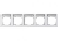 Gira 109522 5-way cover frame BSF horizontal Gira E2 pure white matt