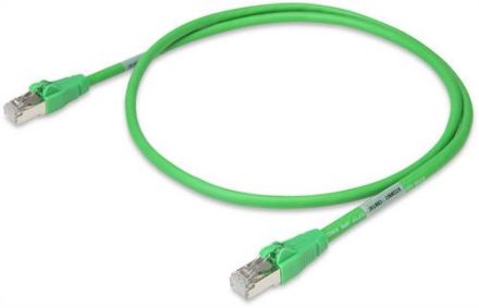 Wago 756-1250/1023-030 patch cable Cat6A 3m green S/FTP RJ45 hfr