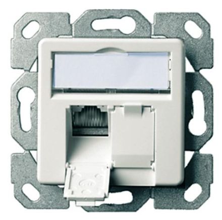 Telegärtner J00020A0389 Cat.5 E AMJ45 2xRJ45 UP/50EK alpine white data socket