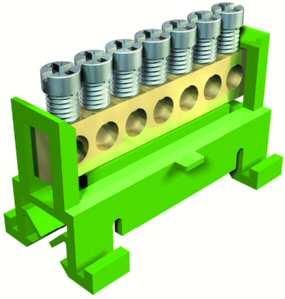 OBO Bettermann 60/S 7 7x16mm2 yellow-green protective conductor terminal, 2054019