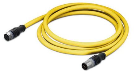 Wago 756-1505/060-050 4xAWG26, yellow, Cat.5, 5m data cable PUR