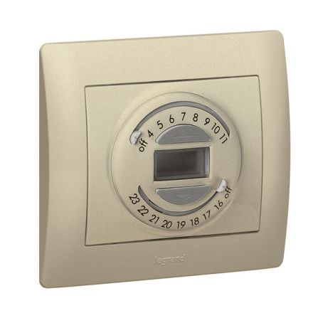 Legrand 775698 roller shutter clock insert 3-wire Galea titanium, (Titanium)