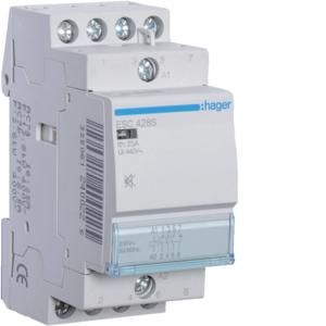 Hager ESC428S contactor 25A 3S+1OE 230V hum-free