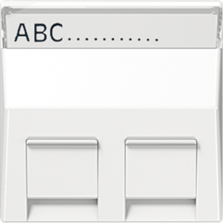 Jung A569-30BFPLWW cover for mounting adapter 30° 2-way, with label field, thermoplastic, AS/A series, alpine white