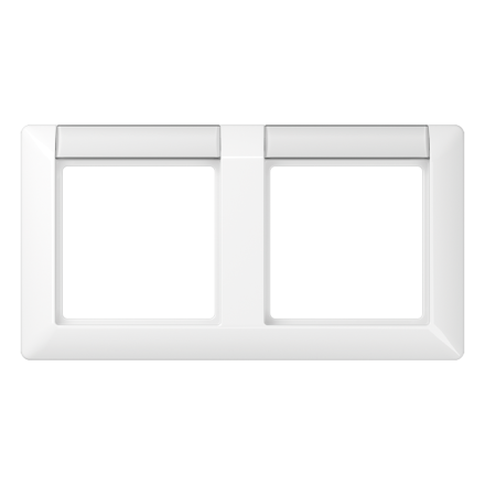 Jung AS5820NAWW frame 2-way, with label field, horizontal mounting, Duroplast, AS 500, alpine white