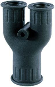 Flexa 15020033208 RQY AD2 2x21,2/AD1 1x28,5 black plastic Y-distributor