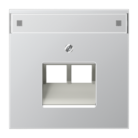 Jung AL2969-2NAUA cover for IAE/UAE connection boxes 2 x 8-pin, with label field, LS series, aluminum