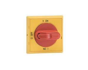 ABB Stotz-Kontakt OHYS2AJE011, selector handle red-yellow shaft 6mm IP65 labeling I-0-II, 1SCA105301R1001