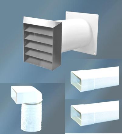 Quellmalz SABLUFTSET150.ED exhaust set Ø 150 stainless steel, stainless steel look