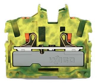 Wago 2252-307 Mini Push-in CAGE CLAMP 2.5qmm green-yellow 2 conductor feed-through terminal
