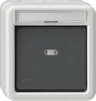 Gira 010631 rocker switch change WD surface-mounted grey