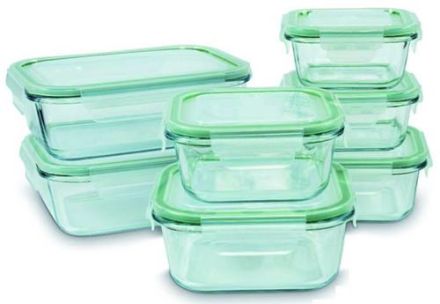 Bomann 414010 C-FHD 4010 G set of 7 glass food storage containers