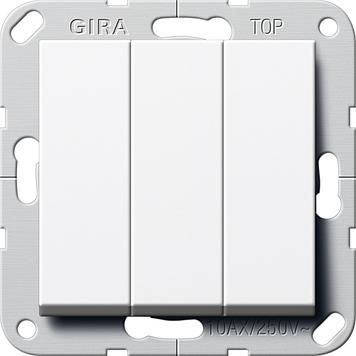 Gira 283003 rocker switch on/off 3-way system 55 pure white