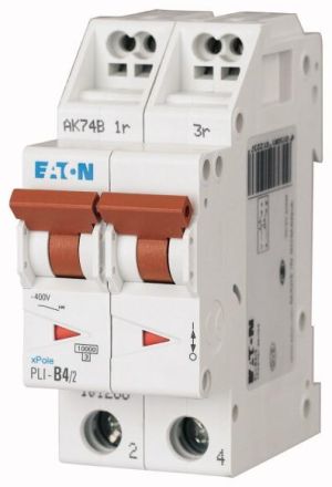 Eaton PLI-C4/2 circuit breaker, 4A, 2p, C-Char , 101295