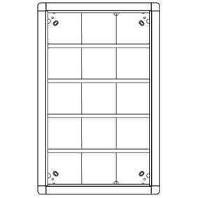 Ritto 1882130 flush-mounted frame 15 module slots, titanium