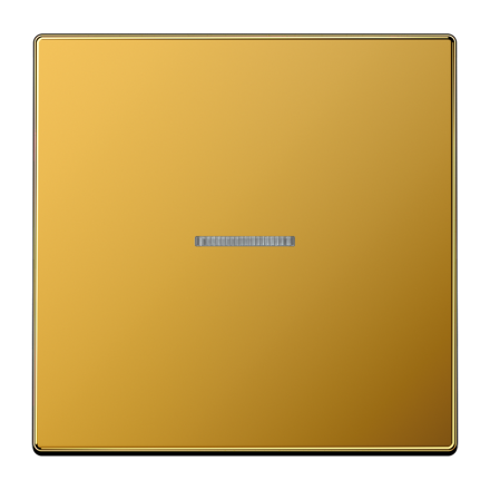 Jung LS990KO5GGO rocker switch 1-way with light guide, metal with real gold plating, LS series, gold-plated