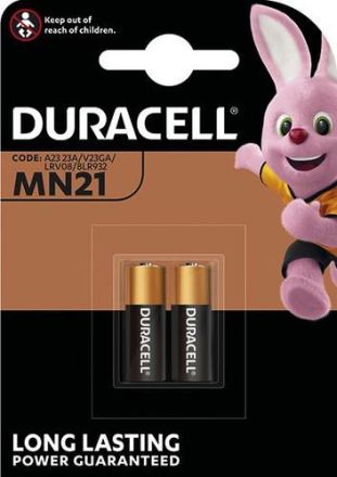 Hückmann 133669 MN21 Alkaline 12V/33mAh (PK=2pcs.) Alkaline button cell