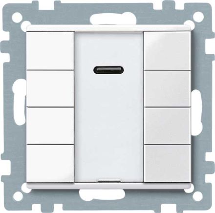MERTEN 617519 KNX push button sensor Plus System M | 4-way, IR receiver | polar white glossy