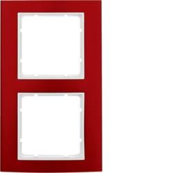 Berker 10123022 frame aluminum, red/polar white Berker B.3