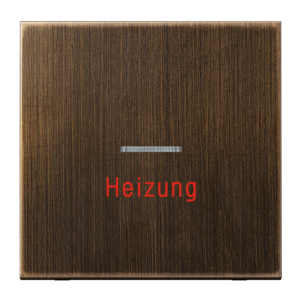Jung ME2990HAT rocker switch 1-way with light guide, heating, brass, LS series, antique brass