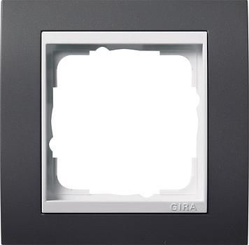 Gira 0211328 1-way cover frame for pure white Gira Event Anthracite