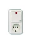 ELSO 388204 10/16A CONTURA pure white surface-mounted combination control switch