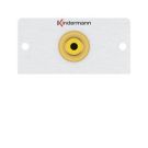 Kindermann 7444000503 Video (Cinch) cable breakout connection panel half panel 50x50mm