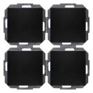 Kopp 652650015 PARIS 4x black matt universal switch