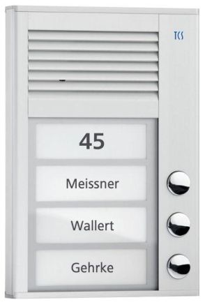 TCS PAK03-EN Audio 3 buttons 1.r. AP silver AP door station