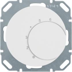 Berker 20262089 temperature controller with changeover contact and central piece polar white, glossy Berker R.1/R.