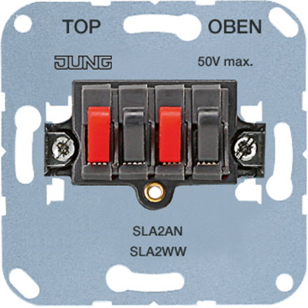 Jung SLA2AN stereo loudspeaker connection box 25 V ~, 60 V DC, anthracite